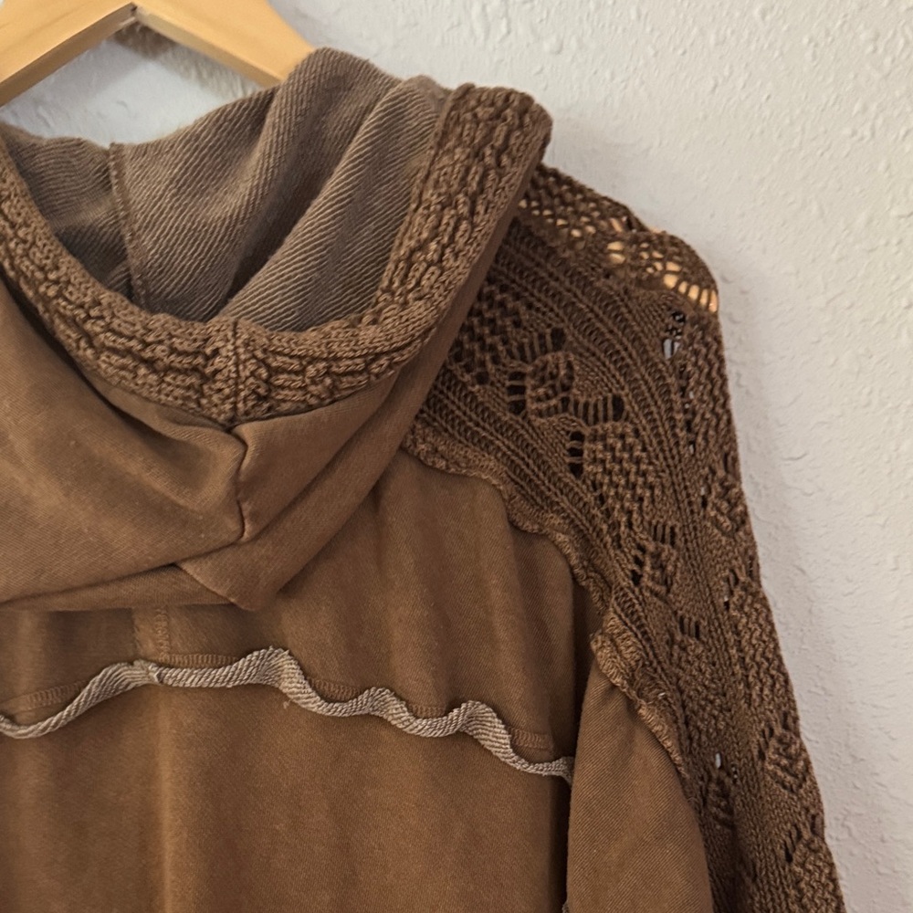 Free People Brown Hooded Knit Cardigan - Picture 7 of 7